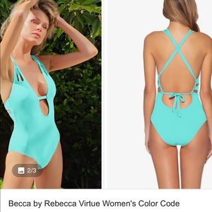 Becca by Rebecca Virtue Skylar Plunge One Piece M